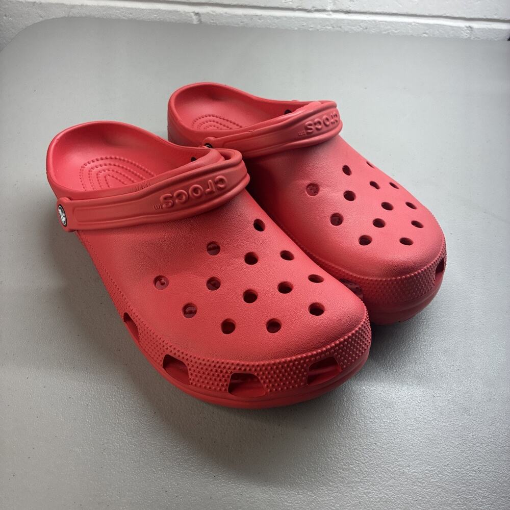 New Crocs CLASSIC Men's NEW Slip On Shoe Red Size 12 Men’s